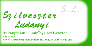 szilveszter ludanyi business card